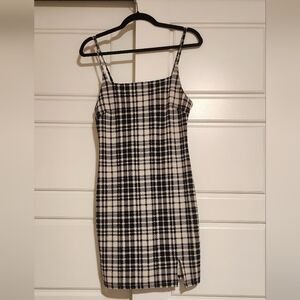 Almost Famous Black and White Checkered Mini Dress